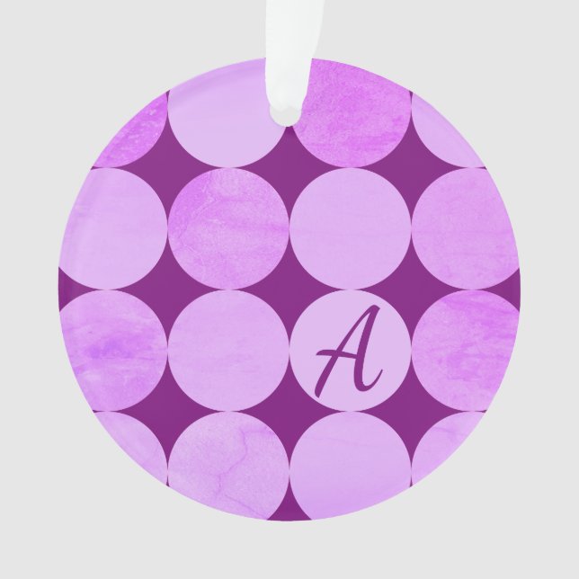 Violet, Violet Magenta et Cercles roses Monogramme (devant)