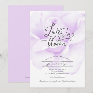 Violet vivent en fleurs, invitation de la douche n