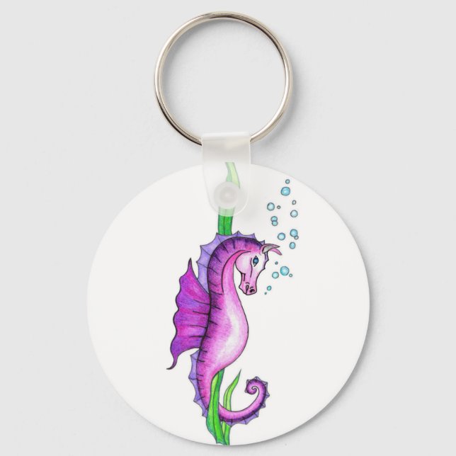 Violet Water Horse Keychain (Front)