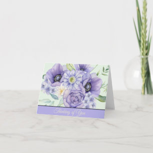 Violet watercolor floral customizable