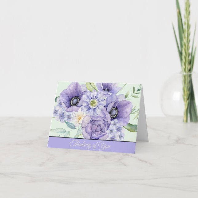 Violet watercolor floral customizable (Devant)