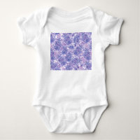 Violet watercolor lilac flowers