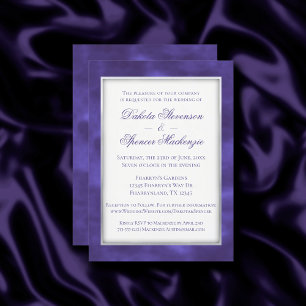 Violet Watercolor Simple Modern Purple Wedding Invitation