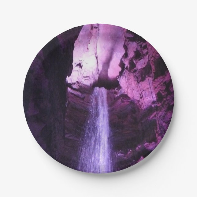 Violet Waterfall paper plates (Front)
