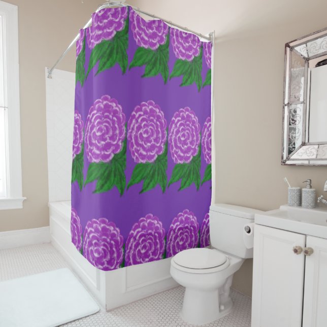 Violet White Watercolor Flowers (In Situ)
