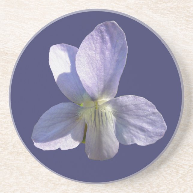 Violet Wildflower Coordinating Items Coaster (Front)