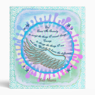 Violet Wing Serenity Prayer binder