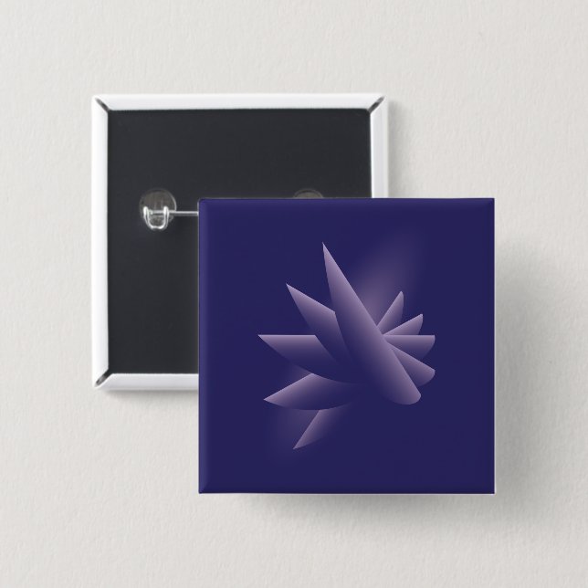 Violet wings 2 inch square button (Front & Back)