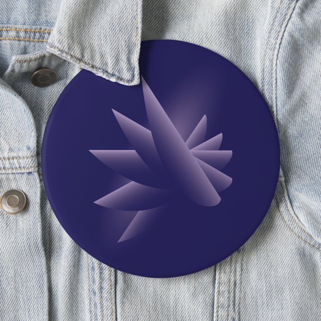Violet wings 6 inch round button (In Situ)
