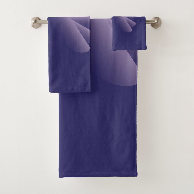 Violet wings bath towel set (Insitu)