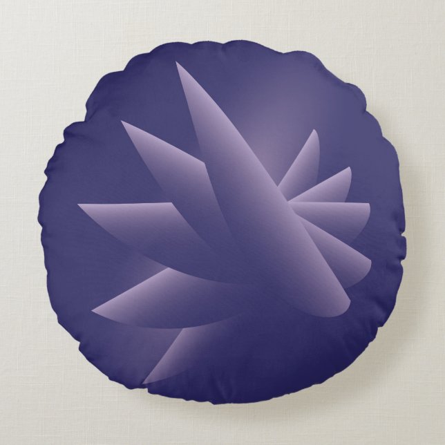 Violet wings round pillow (Front)
