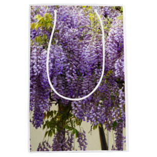 Violet Wisteria Flowers Medium Gift Bag