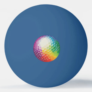 Violet Yellow Green Designed Ping Pong Ball