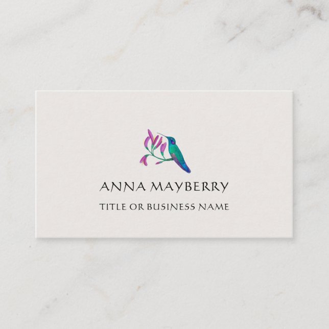 Violetear Hummingbird Business Card (Front)