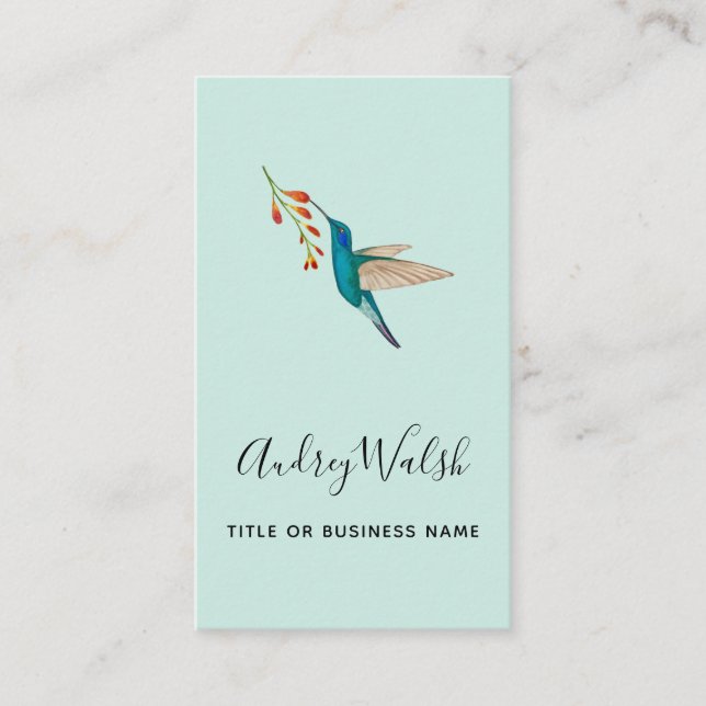 Violetear Hummingbird Business Card (Front)