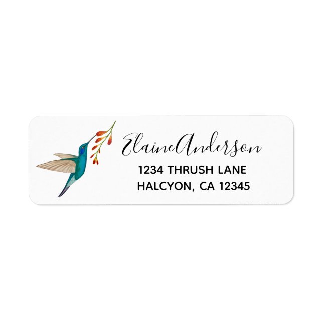 Violetear Hummingbird return address Label (Front)