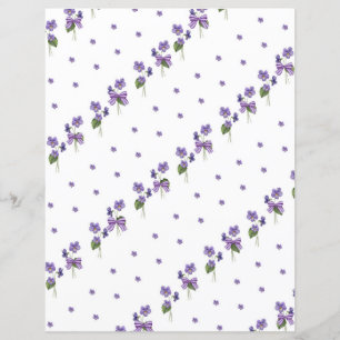 Violets and Bows Scrapbook Paper