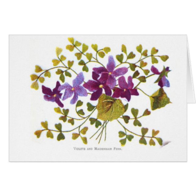 Violets and Maidenhair Fern (Front Horizontal)