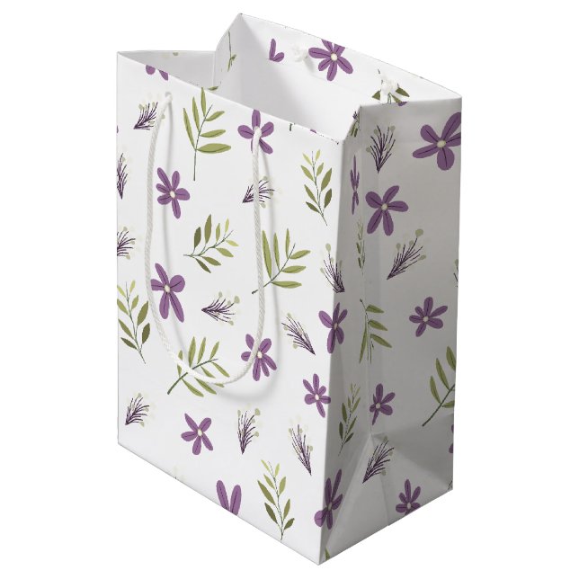 Violets and Wild Flowers gift bag (Back Angled)
