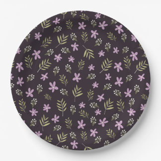 Violets and Wild Flowers Paper Plato Paper Plate