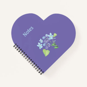 Violets are blue Personalized Purple Heart Notebook