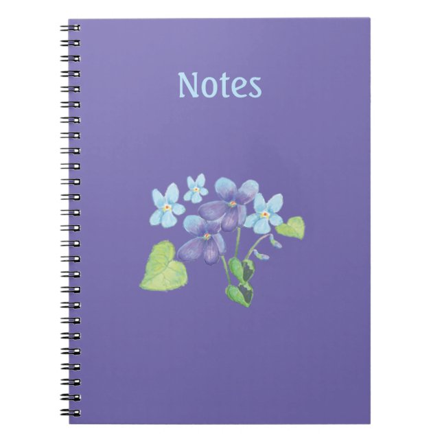 Violets are blue Personalized Purple Periwinkle Notebook (Front)