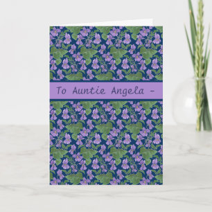Violets, carte de voeux pour la fête des mères pou