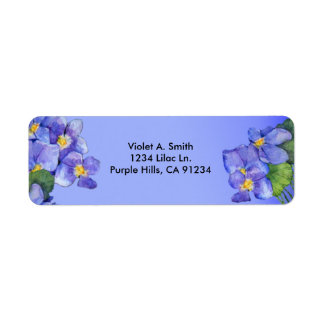 Violets Étiquette de adresse
