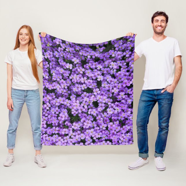 Violets Fleece Blanket Violet Flowers Spring (In Situ)
