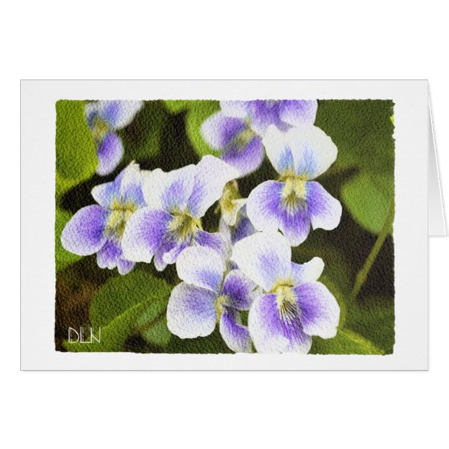 Violets fleur sauvage/ Aspect Floral/Aquarelle (Devant Horizontal)