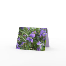 Violets Horizontal Blank Note Card