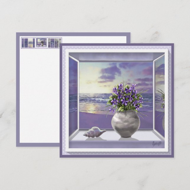 violets in a moon jar (Front/Back)