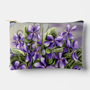 violets in a moon jar accessory pouch