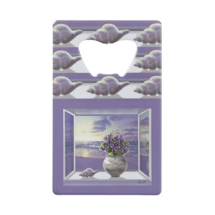 violets in a moon jar credit card bottle opener