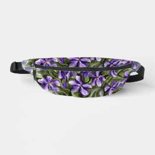 violets in a moon jar fanny pack