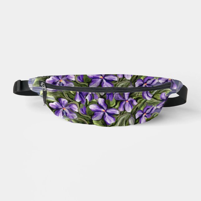 violets in a moon jar fanny pack (Front)