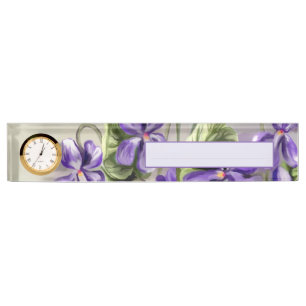 violets in a moon jar nameplate
