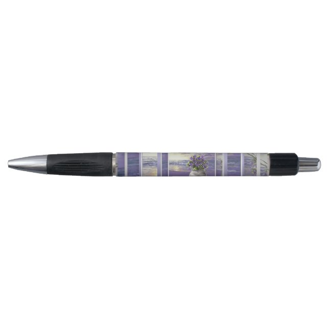 violets in a moon jar pen (Front)