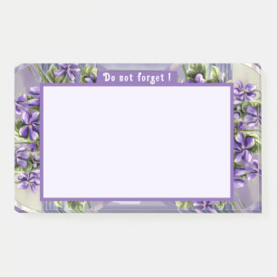 violets in a moon jar post-it notes