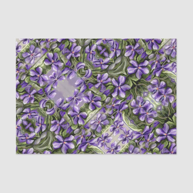 violets in a moon jar tissue paper (Front)