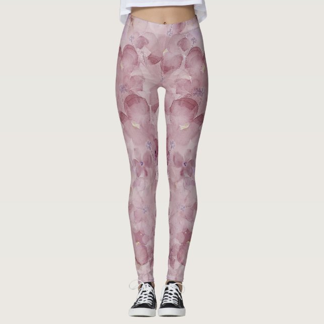 Violets in Purple + Lavender Leggings (Front)