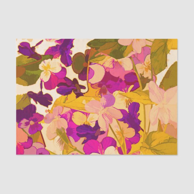 Violets in the sun 10lb Tissue Paper, White Paper (Front)