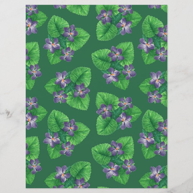 Violets on  emerald green (Front)