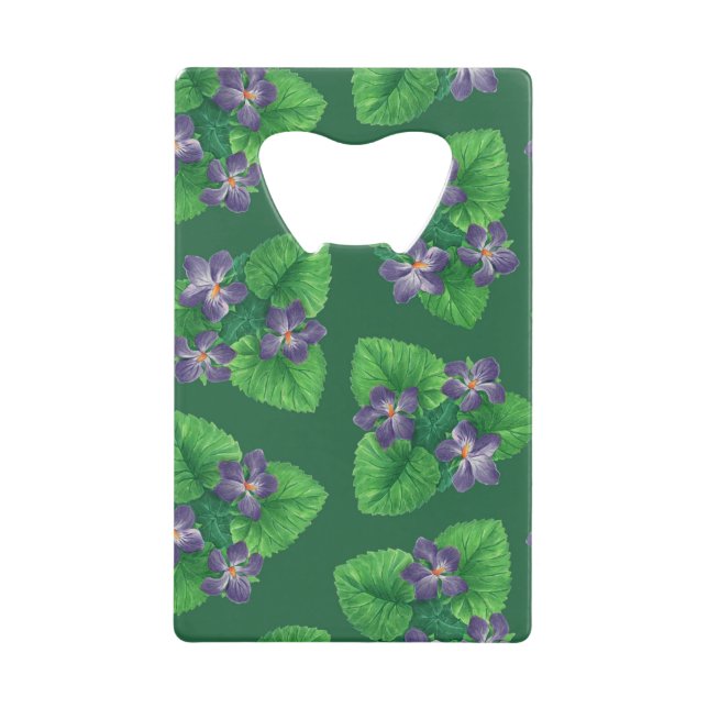 Violets sur vert émeraude (Devant)