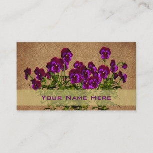 Violets violets Carte de visite d'art floral