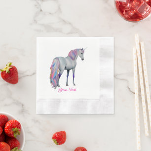 Violetta- Einhorn, stehend -  Napkin