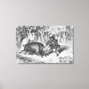 Violette and Ourson Canvas Print