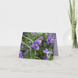 Violette carte de note vide horizontale