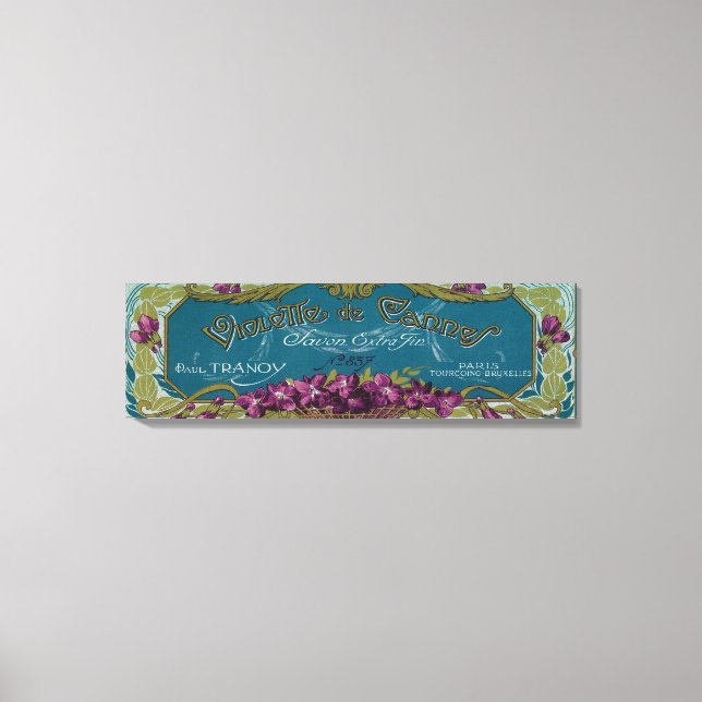 Violette De Cannes Soap LabelParis, France Canvas Print (Front)