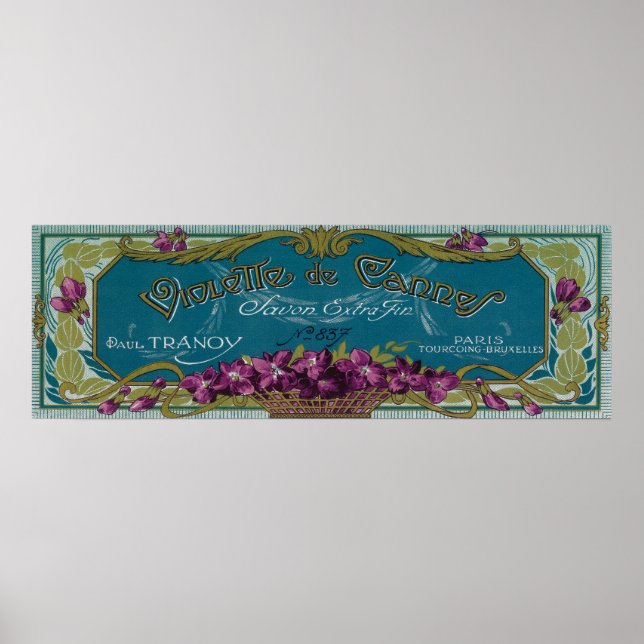 Violette De Cannes Soap LabelParis, France Poster (Front)